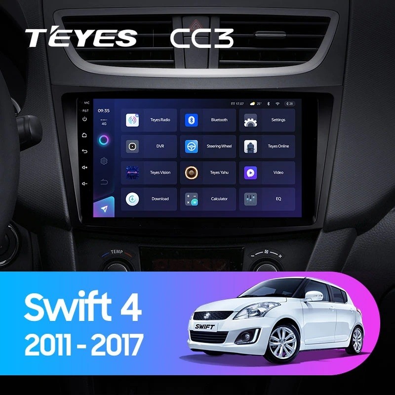 Штатная магнитола Teyes CC3 4/32 Suzuki Swift 4 (2011-2017), Teyes CC3 Suzuki Swift 4 (2011-2017)
Штатная магнитола Teyes CC3 4/32 Suzuki Swift 4 (2011-2017), Teyes CC3 Suzuki Swift 4 (2011-2017)