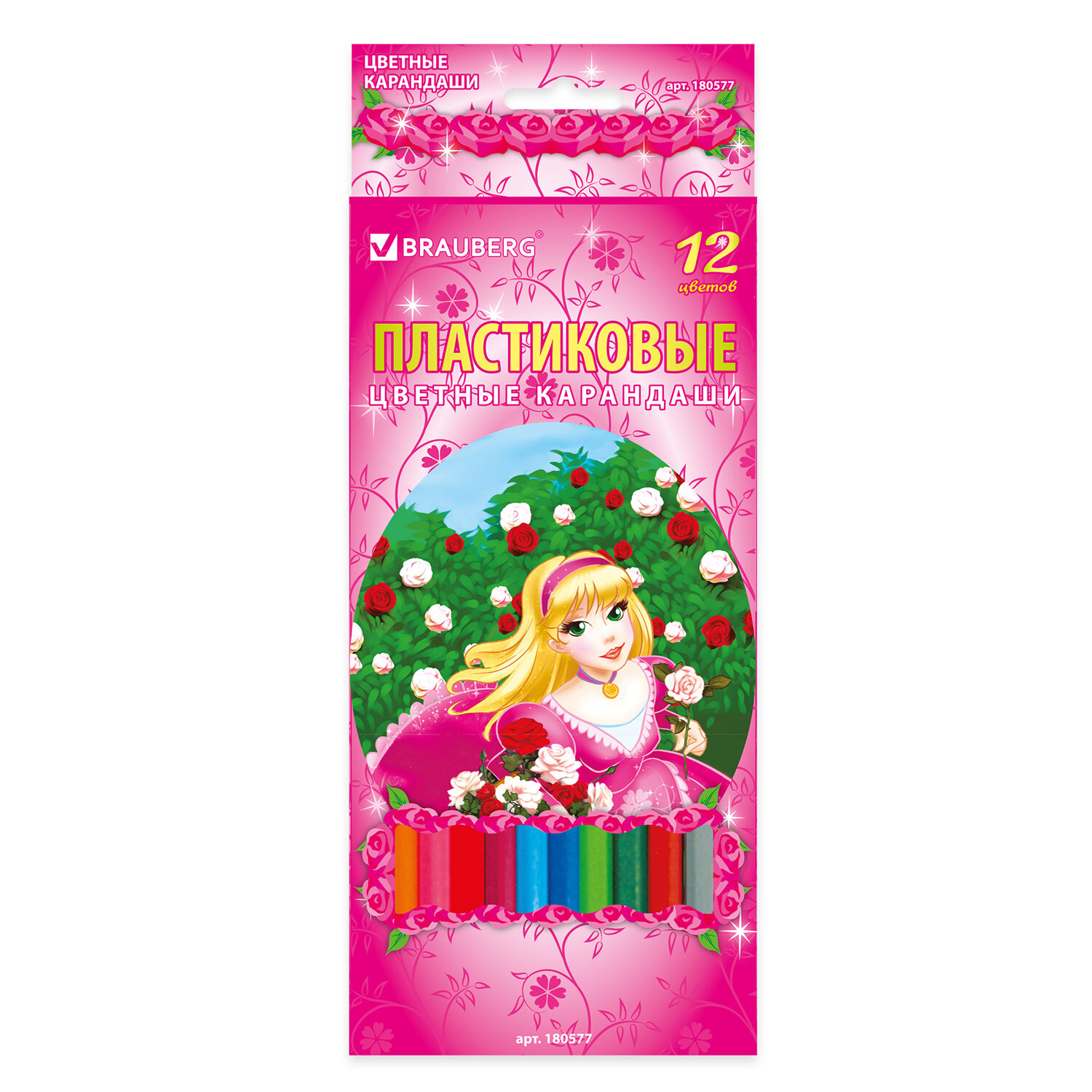 Карандаши цветные BRAUBERG Rose Angel, 12 цветов, пластиковые, заточенные, 12 шт, Разноцветные
Карандаши цветные BRAUBERG Rose Angel, 12 цветов, пластиковые, заточенные, 12 шт, Разноцветные