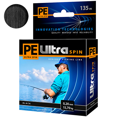 Леска плетеная Aqua PE Ultra Spin 0,2 мм, 135 м, 15,7 кг, black, Черный, PE Ultra Spin
Леска плетеная Aqua PE Ultra Spin 0,2 мм, 135 м, 15,7 кг, black, Черный, PE Ultra Spin