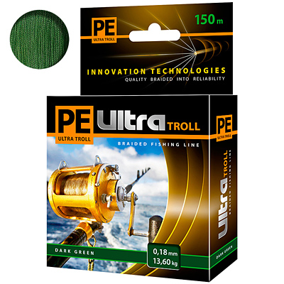 Леска плетеная Aqua PE Ultra Troll 0,18 мм, 150 м, 13,6 кг, dark green, Зеленый, PE Ultra Troll
Леска плетеная Aqua PE Ultra Troll 0,18 мм, 150 м, 13,6 кг, dark green, Зеленый, PE Ultra Troll