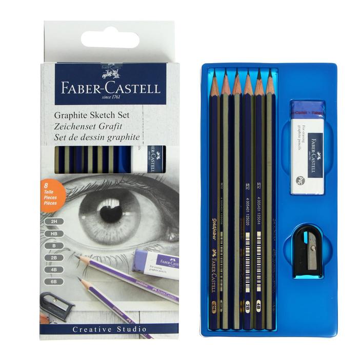 Набор карандашей чернографитных разной твердости Faber-Castell GOLDFABER 1221 6 штук 6B-2H
Набор карандашей чернографитных разной твердости Faber-Castell GOLDFABER 1221 6 штук 6B-2H