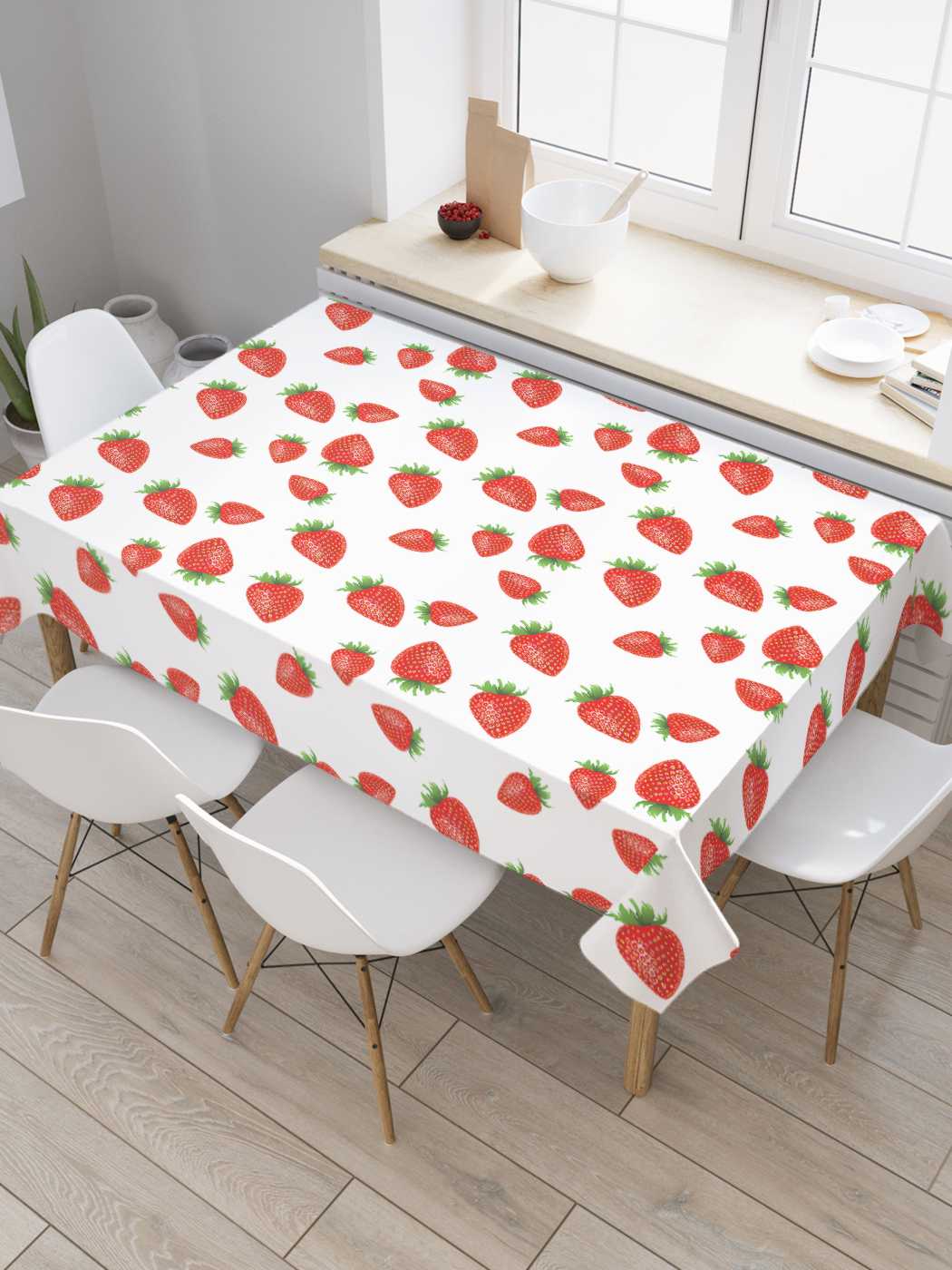 Скатерть прямоугольная JoyArty "Клубничный дождь" из сатена, 120x145 см, Белый, Клубничный дождь
Скатерть прямоугольная JoyArty "Клубничный дождь" из сатена, 120x145 см, Белый, Клубничный дождь