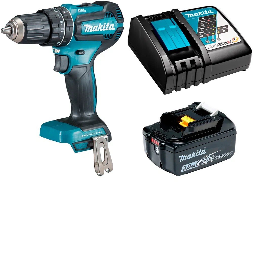 Ударная дрель-шуруповерт аккумуляторная Makita 50Нм 18В LXT Li-Ion 1x3Ач DHP485RF, DHP485RF
Ударная дрель-шуруповерт аккумуляторная Makita 50Нм 18В LXT Li-Ion 1x3Ач DHP485RF, DHP485RF