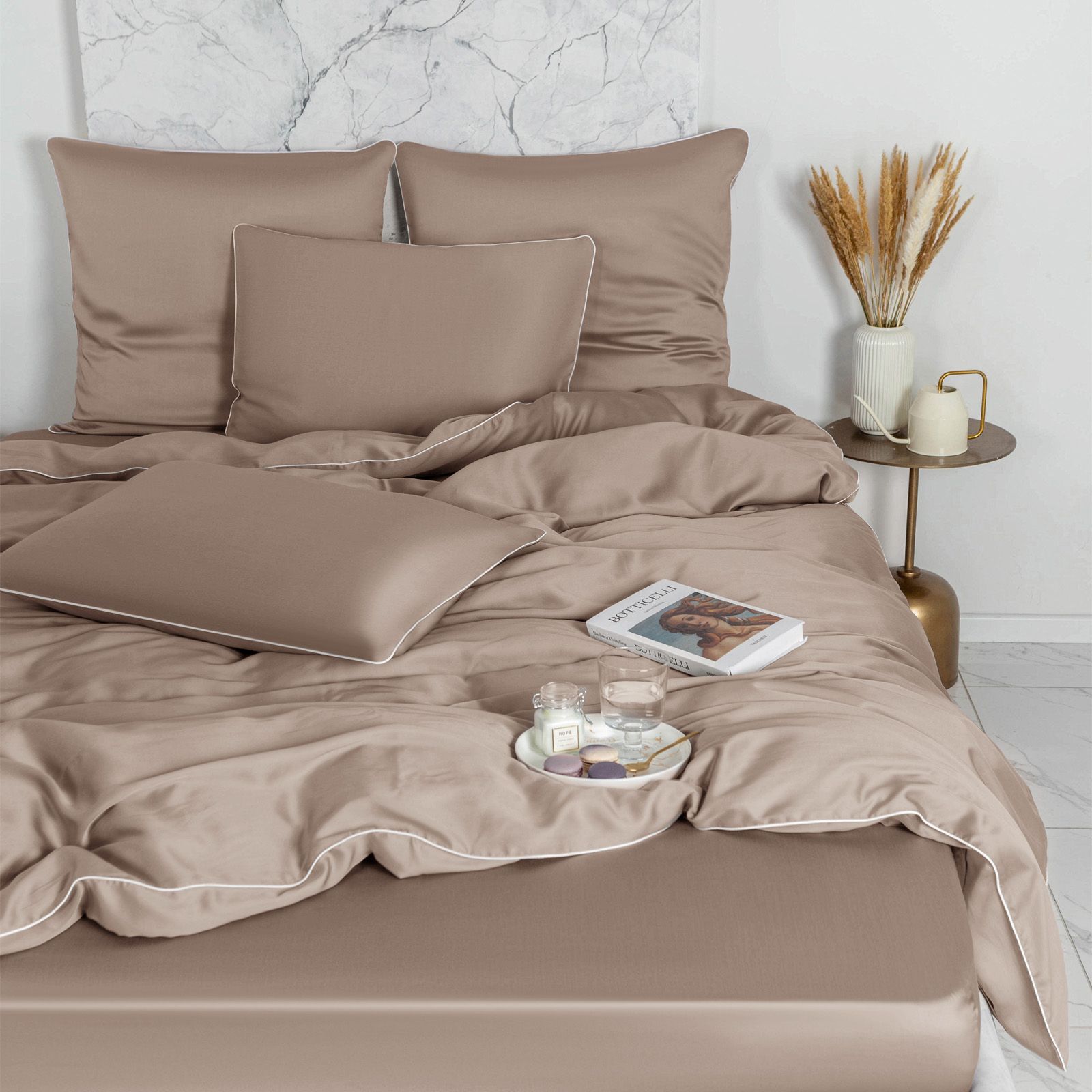 Постельное белье Soft Box Королевский песок Евро тенсель простыня на резинке 180х200, RST-KPB-180-4 
Постельное белье Soft Box Королевский песок Евро тенсель простыня на резинке 180х200, RST-KPB-180-4