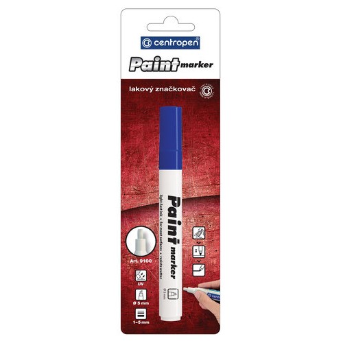 Маркер-краска лаковый Centropen (paint marker) синий скошенный наконечник, 1-5 мм, 6 шт
Маркер-краска лаковый Centropen (paint marker) синий скошенный наконечник, 1-5 мм, 6 шт