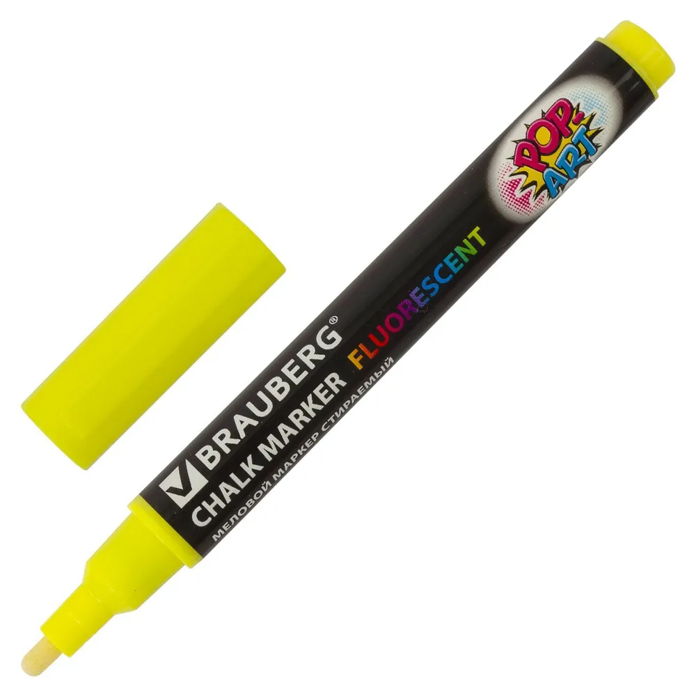 Набор из 10 шт, Маркер меловой BRAUBERG "POP-ART", сухостираемый, для гладких поверхностей
Набор из 10 шт, Маркер меловой BRAUBERG "POP-ART", сухостираемый, для гладких поверхностей