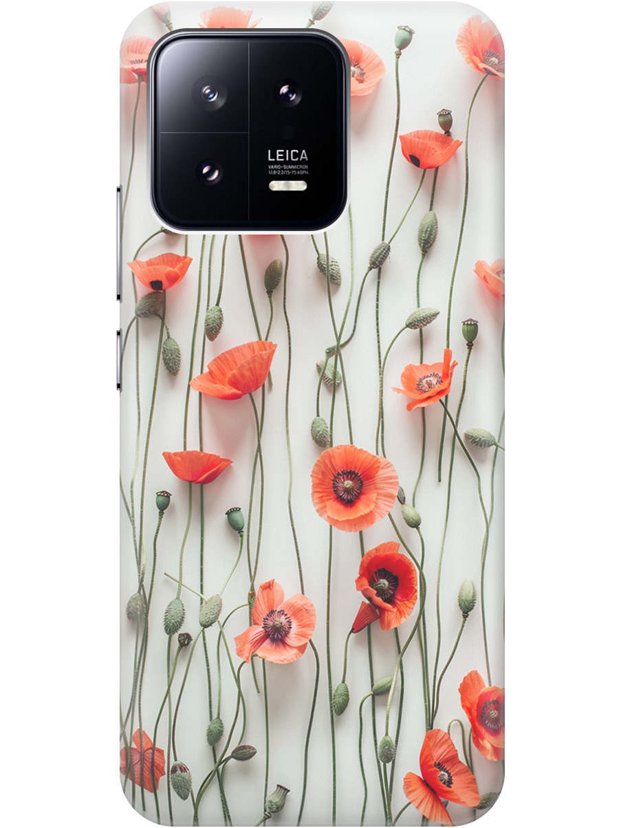 Силиконовый чехол на Xiaomi 13 с рисунком "Маки на белой стене", Белый;красный, 20000419
Силиконовый чехол на Xiaomi 13 с рисунком "Маки на белой стене", Белый;красный, 20000419