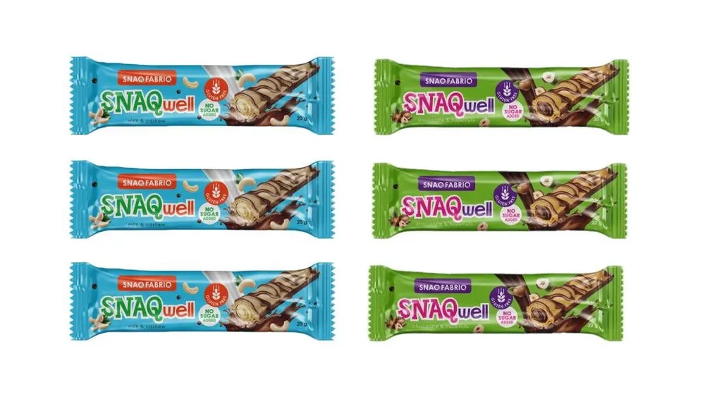 Вафельный батончик без сахара SNAQwell Snaq Fabriq, Ассорти вкусов 28х20г, Вафельный батончик без сахара SNAQwell Snaq Fabriq, 28х20г
Вафельный батончик без сахара SNAQwell Snaq Fabriq, Ассорти вкусов 28х20г, Вафельный батончик без сахара SNAQwell Snaq Fabriq, 28х20г