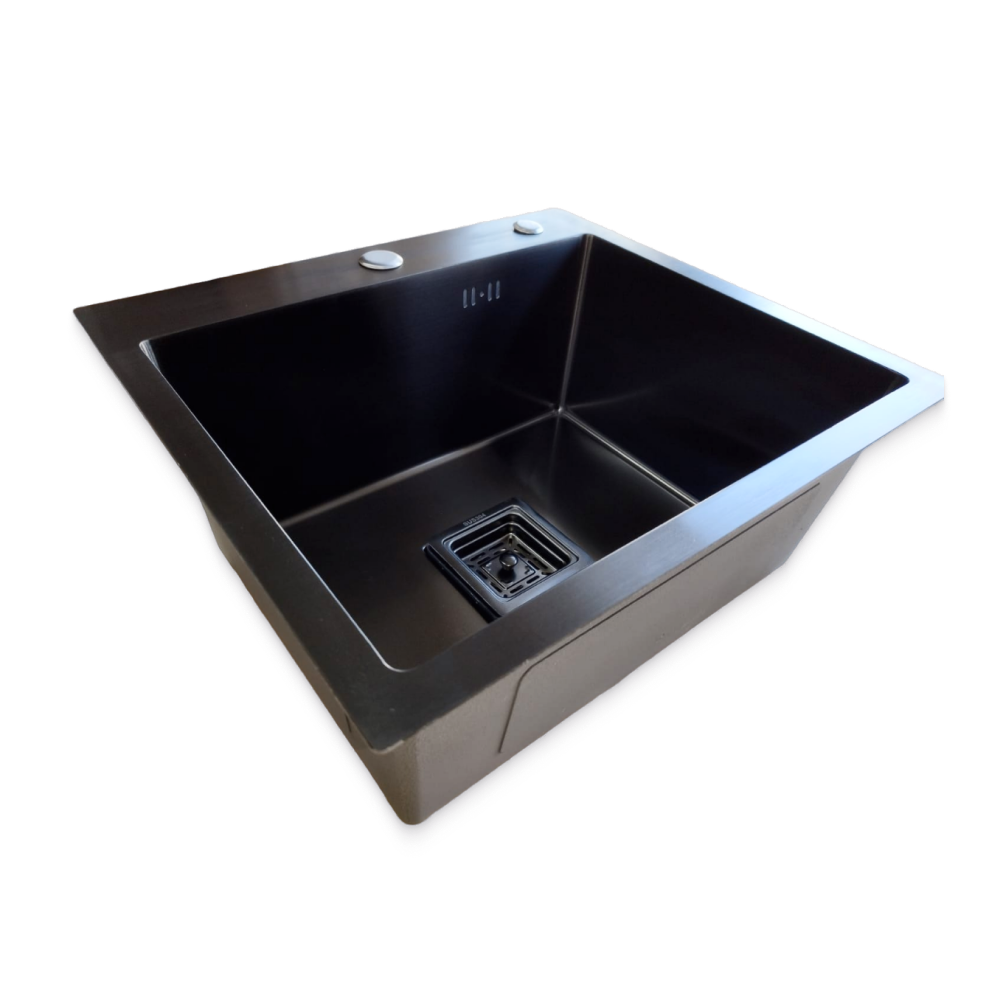 Мойка для кухни DARILINE 50х50х21 с квадратным сливом в мойки,нержавеющая сталь, графит, DL5050-S 
Мойка для кухни DARILINE 50х50х21 с квадратным сливом в мойки,нержавеющая сталь, графит, DL5050-S