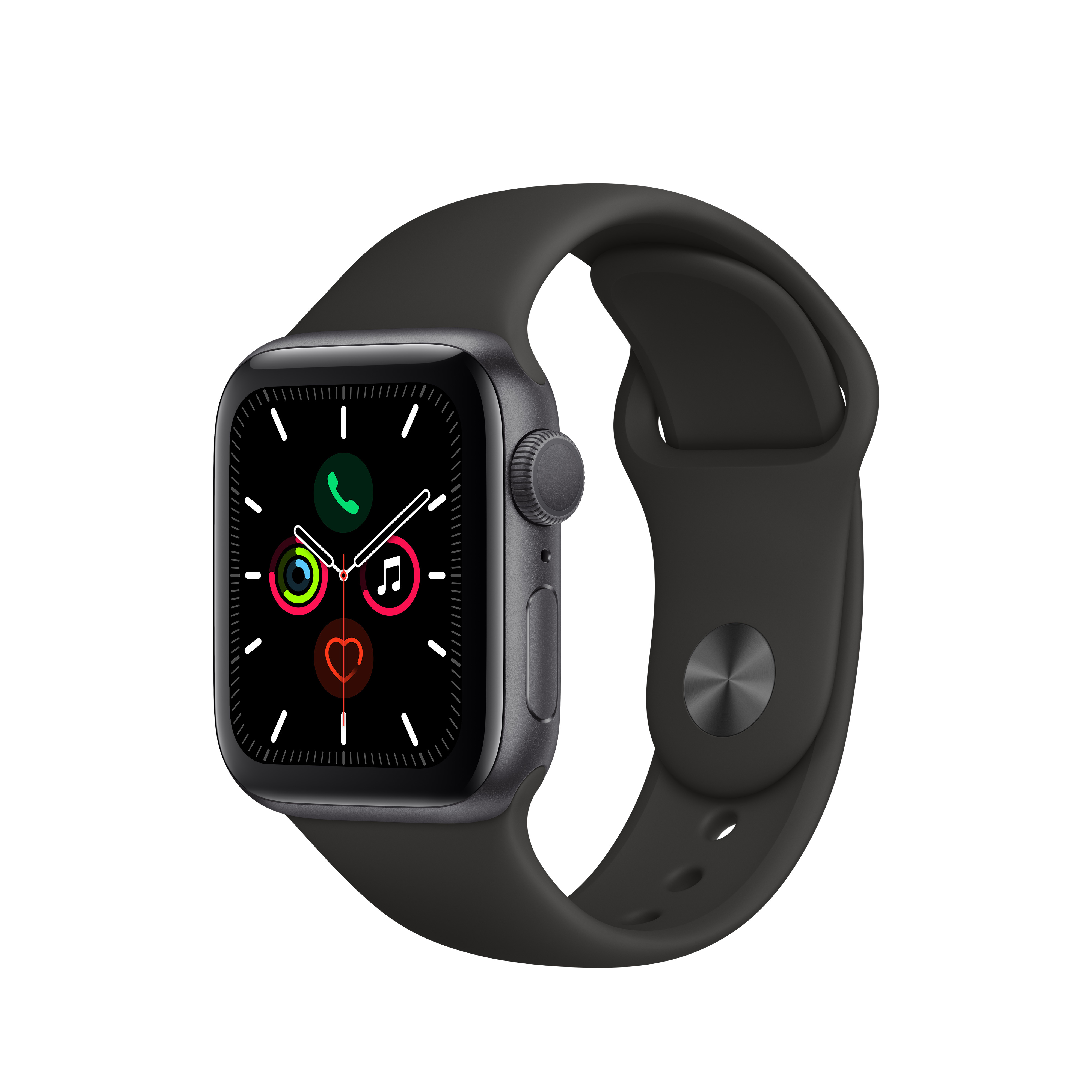 фото Смарт-часы apple watch series 5 40mm space grey with black sport band (mwv82ru/a)