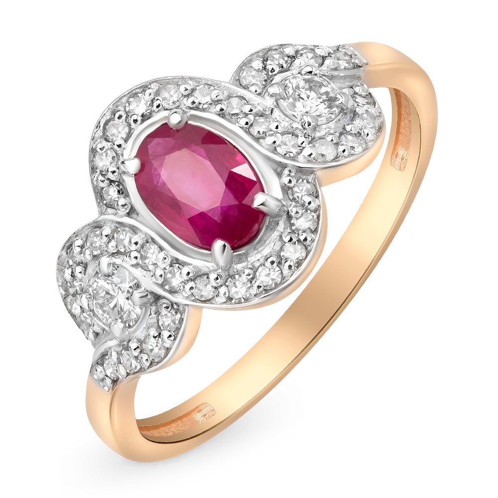 Кольцо из красного золота с рубином/бриллиантом р. 19,5 585Gold 101010696, 101010696
Кольцо из красного золота с рубином/бриллиантом р. 19,5 585Gold 101010696, 101010696