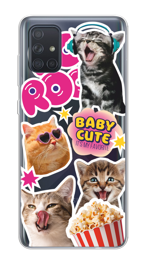 Чехол на Samsung Galaxy A71 4G "Popcorn cats", Серый;коричневый;розовый, 29050-1
Чехол на Samsung Galaxy A71 4G "Popcorn cats", Серый;коричневый;розовый, 29050-1