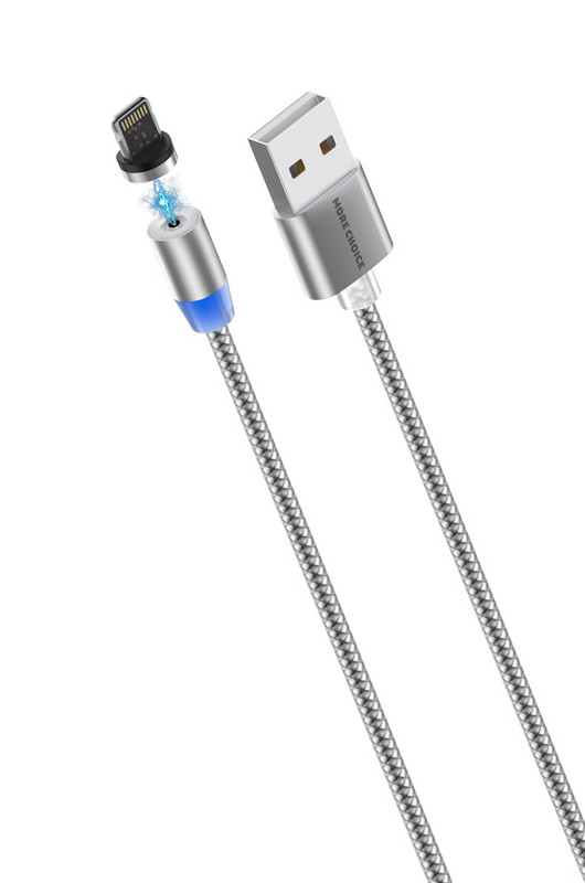 Дата-кабель More choice K61Si, Smart USB 2.4A для Lightning 8-pin Magnetic, нейлон 1м Grey, K61Si
Дата-кабель More choice K61Si, Smart USB 2.4A для Lightning 8-pin Magnetic, нейлон 1м Grey, K61Si