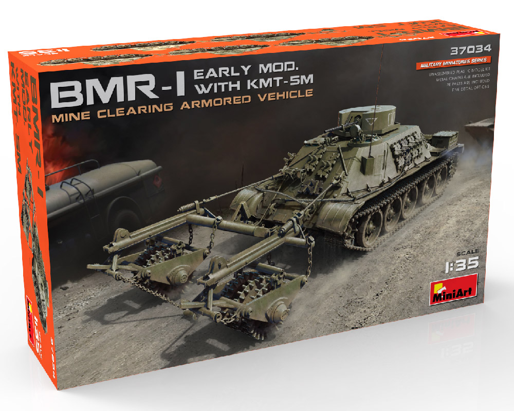 Сборная модель MiniArt 1/35 Советская инженерная машина БМР-1 ранняя версия с КМТ-5М 37034
Сборная модель MiniArt 1/35 Советская инженерная машина БМР-1 ранняя версия с КМТ-5М 37034