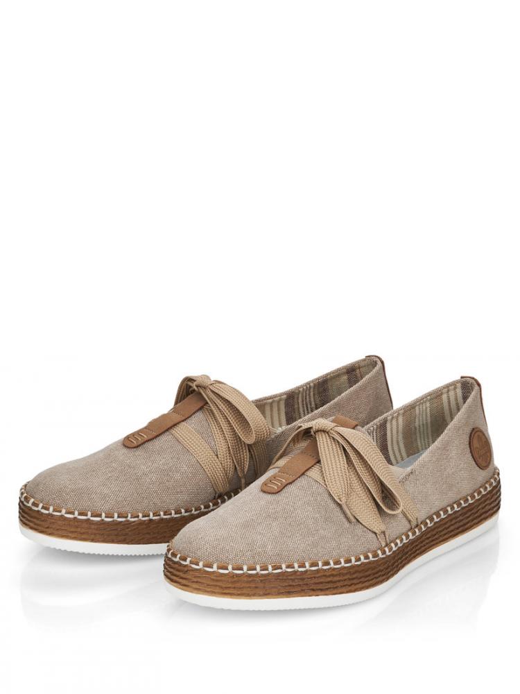 фото Эспадрильи женские rieker 149260 бежевые 5.5 us