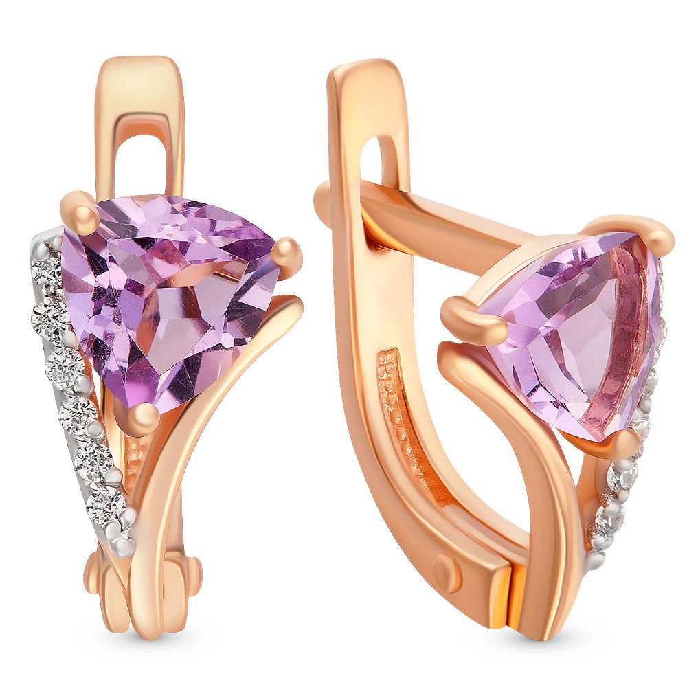 Серьги из красного золота с аметистом 585Gold 202005739, 202005739
Серьги из красного золота с аметистом 585Gold 202005739, 202005739