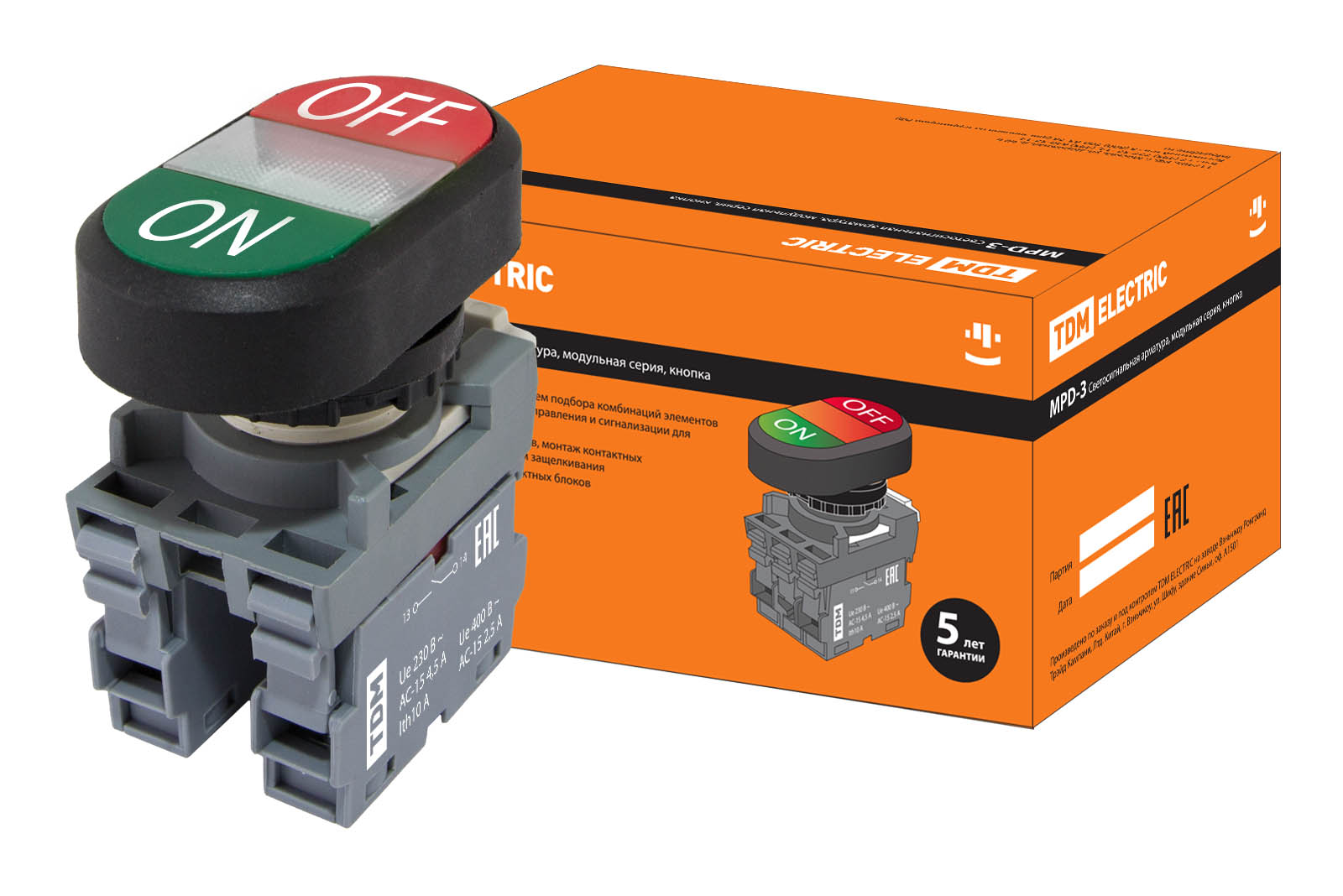 Кнопка двойная (зеленая/красная) (LED) в сборе d22мм/24В (ON/OFF) TDM SQ0747-0065, Зеленый
Кнопка двойная (зеленая/красная) (LED) в сборе d22мм/24В (ON/OFF) TDM SQ0747-0065, Зеленый
