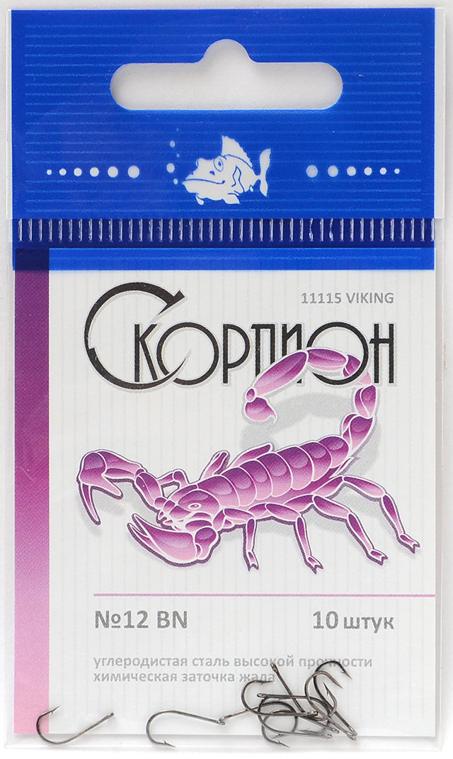 Одинарные крючки Viking классические №12, оголовок с колечком, прямое острие, с бородкой, Черный, Viking
Одинарные крючки Viking классические №12, оголовок с колечком, прямое острие, с бородкой, Черный, Viking
