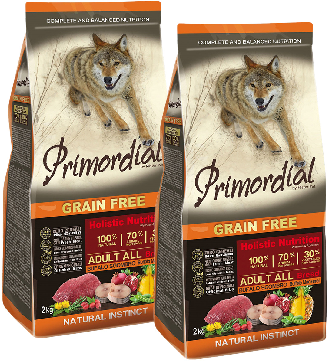 PRIMORDIAL PRIMORDIAL ADULT ALL BREED беззерновой для взрослых собак всех пород с буйволом
PRIMORDIAL PRIMORDIAL ADULT ALL BREED беззерновой для взрослых собак всех пород с буйволом