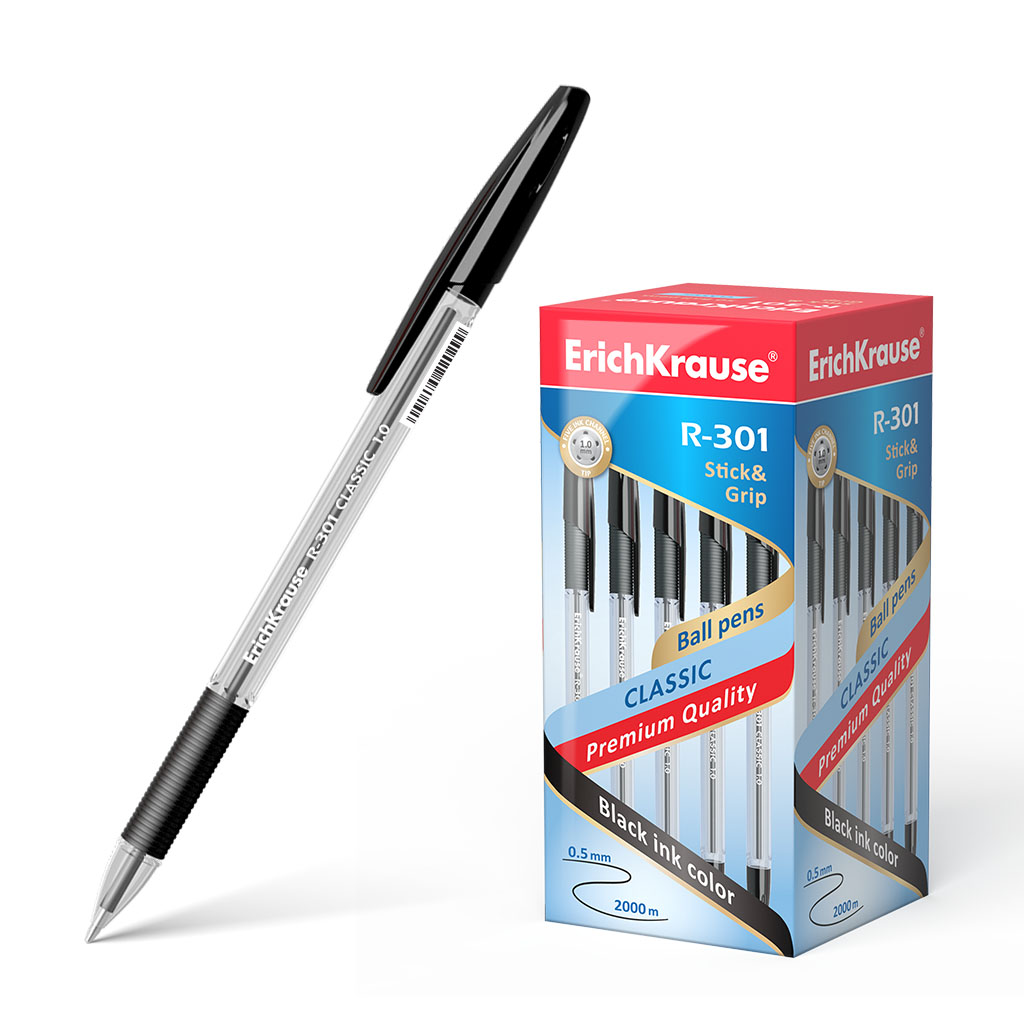 Набор ручек шариковых ErichKrause R-301 Classic Stick&Grip 39528, черные, 1 мм, 50 шт., R-301 Stick&Grip
Набор ручек шариковых ErichKrause R-301 Classic Stick&Grip 39528, черные, 1 мм, 50 шт., R-301 Stick&Grip
