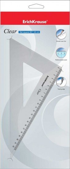 Угольник пластиковый ErichKrause Clear, с углом 60 градусов, 22.5 см, прозрачный (в блисте
Угольник пластиковый ErichKrause Clear, с углом 60 градусов, 22.5 см, прозрачный (в блисте