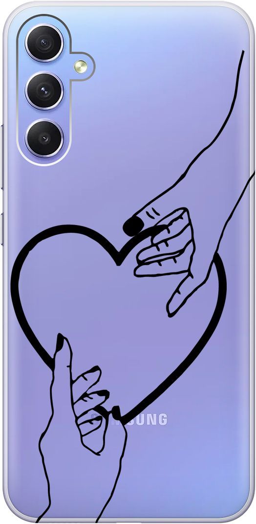 Силиконовый чехол на Samsung Galaxy A34 5G "Hands" прозрачный, Прозрачный;черный, 158724
Силиконовый чехол на Samsung Galaxy A34 5G "Hands" прозрачный, Прозрачный;черный, 158724