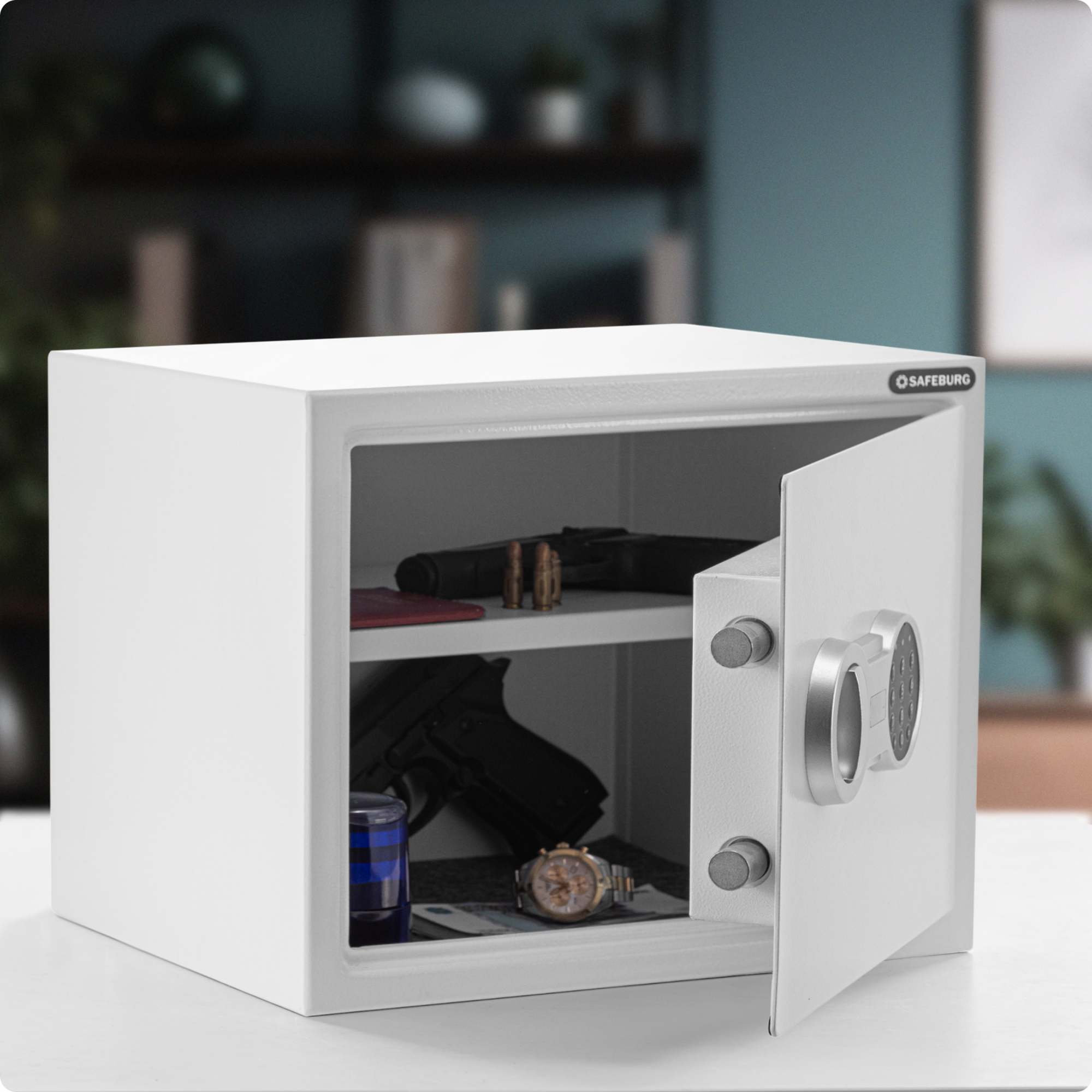 Сейф SAFEBURG SB-300 WHITE, сейф для денег и документов с электронным кодовым замком, Белый, SB-300
Сейф SAFEBURG SB-300 WHITE, сейф для денег и документов с электронным кодовым замком, Белый, SB-300