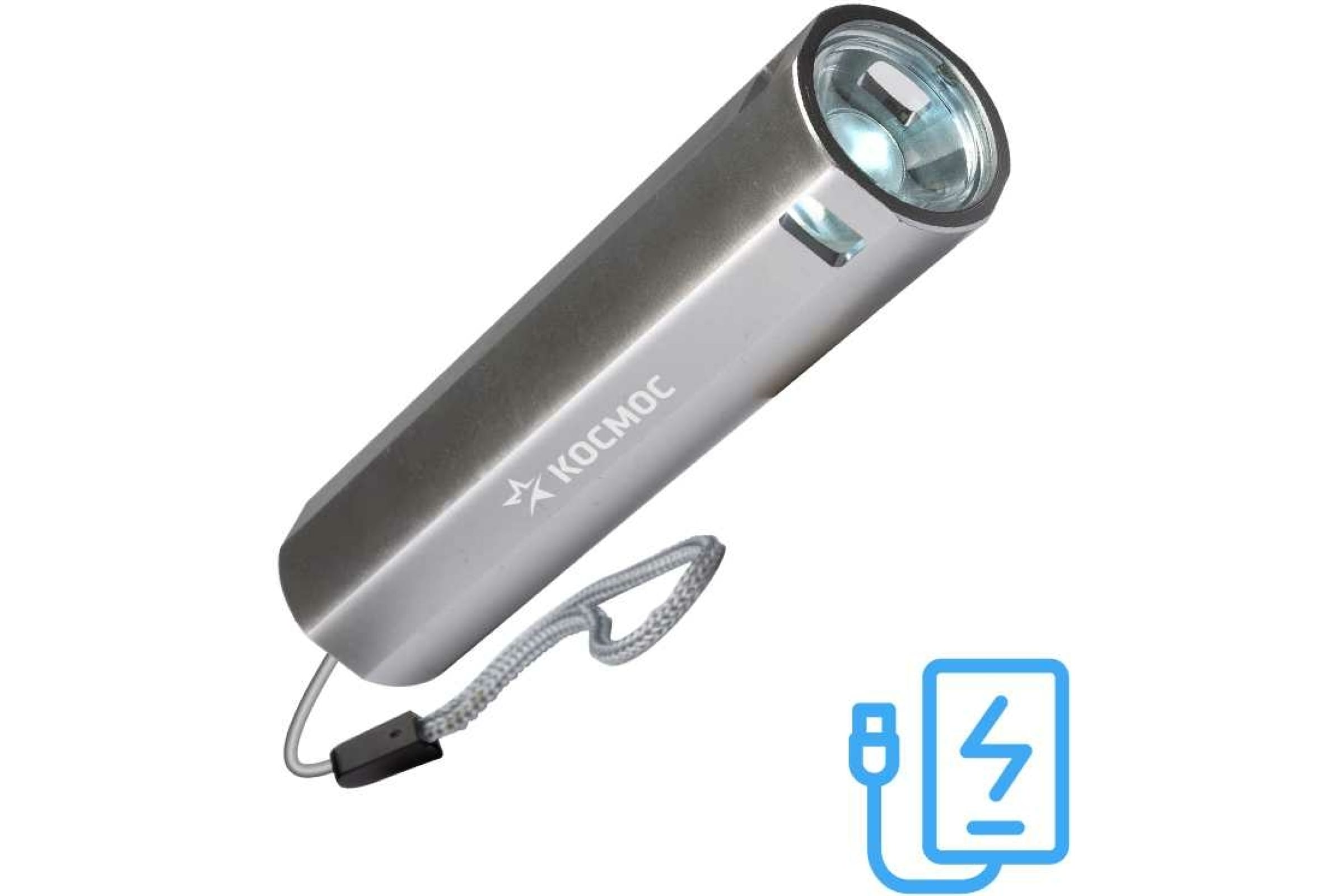 Ручной аккумуляторный фонарь КОСМОС 1Вт LED, линза, Li-ion 18650, 1200mAh, Power-bank, ABS, Серебристый
Ручной аккумуляторный фонарь КОСМОС 1Вт LED, линза, Li-ion 18650, 1200mAh, Power-bank, ABS, Серебристый