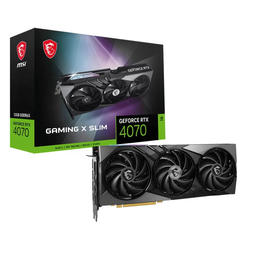 Видеокарта MSI NVIDIA GeForce RTX 4070 Gaming X SLIM, Черный, GeForce RTX 4070 Gaming X SLIM
Видеокарта MSI NVIDIA GeForce RTX 4070 Gaming X SLIM, Черный, GeForce RTX 4070 Gaming X SLIM