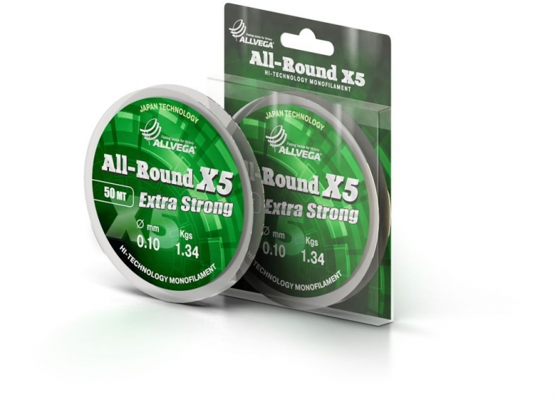Леска монофильная Allvega All-Round X5 0,14 мм, 50 м, 2,64 кг, clear, Прозрачный, All-Round X5
Леска монофильная Allvega All-Round X5 0,14 мм, 50 м, 2,64 кг, clear, Прозрачный, All-Round X5