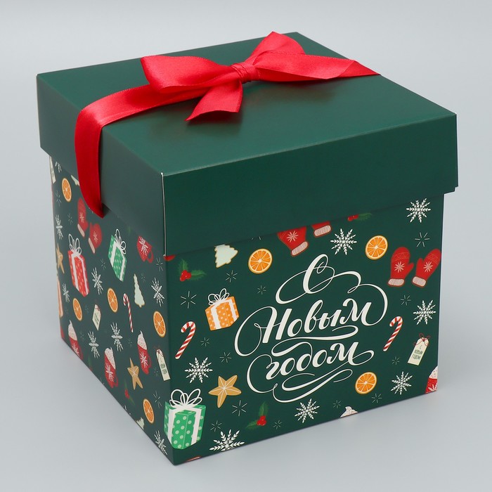 Коробка складная Дарите Счастье Новогодние сладости 9845677, 15x15x15 см, Зеленый;красный
Коробка складная Дарите Счастье Новогодние сладости 9845677, 15x15x15 см, Зеленый;красный