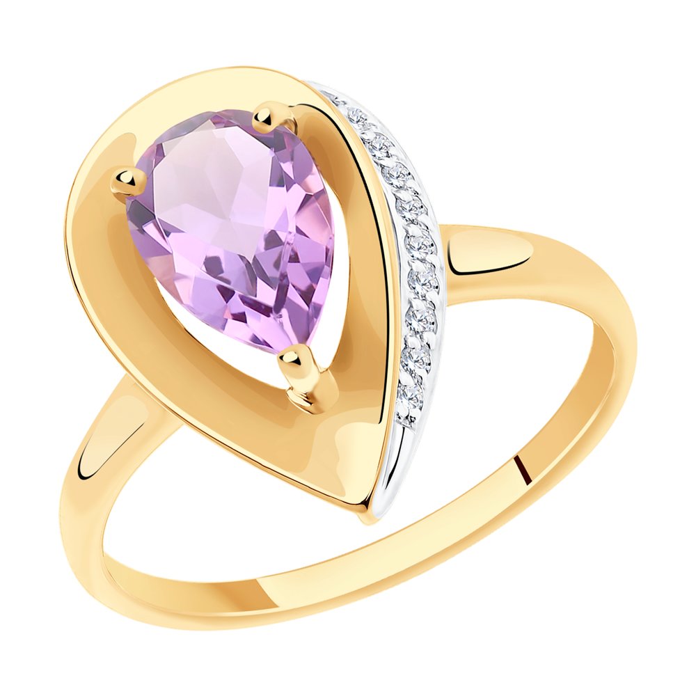 Кольцо из красного золота с аметистом /фианитом р. 19 Diamant 51-310-00929-3, 51-310-00929-3
Кольцо из красного золота с аметистом /фианитом р. 19 Diamant 51-310-00929-3, 51-310-00929-3