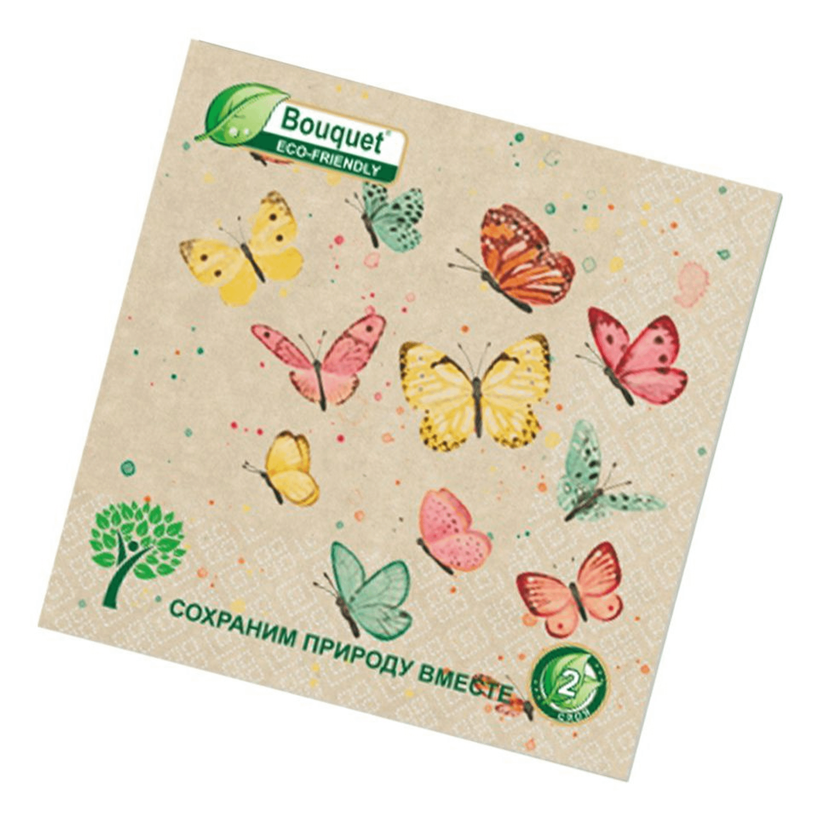 Салфетки бумажные Bouquet Eco-friendly Крафт Бабочки 2 слоя 33 х 33 см 25 шт, Разноцветный, Eco-Friendly
Салфетки бумажные Bouquet Eco-friendly Крафт Бабочки 2 слоя 33 х 33 см 25 шт, Разноцветный, Eco-Friendly