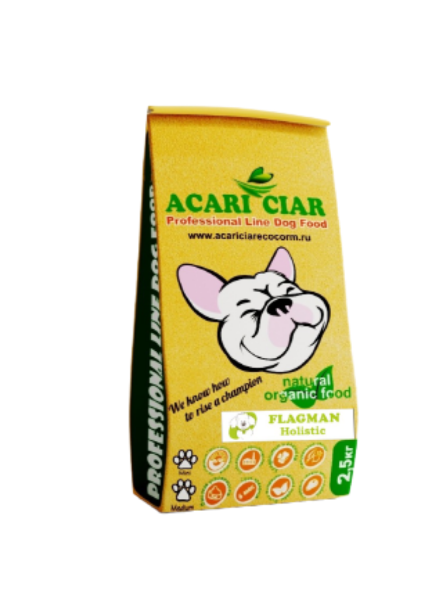 Сухой корм для собак Acari Ciar Flagman Holistic телятина и рыба, мини гранулы, 2,5 кг, flagman2.5s
Сухой корм для собак Acari Ciar Flagman Holistic телятина и рыба, мини гранулы, 2,5 кг, flagman2.5s
