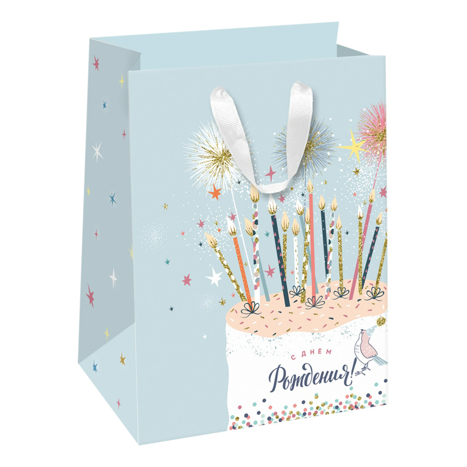 Пакет подарочный Конфетти с блестками 14 х 19 х 11 см в ассортименте, Розовый 
Пакет подарочный Конфетти с блестками 14 х 19 х 11 см в ассортименте, Розовый