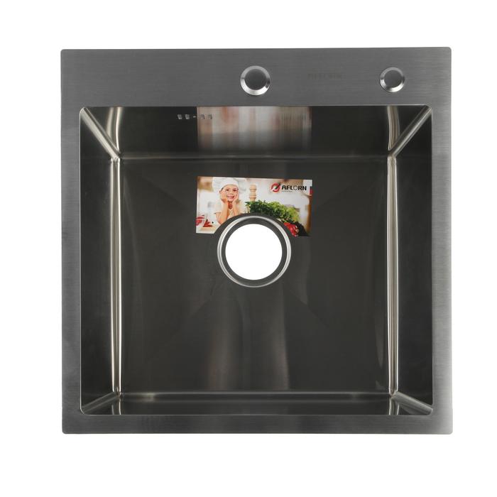 Мойка кухонная AFLORN AF95050, врезная, S=3,0 и 0,8 мм, 50х50х20 см, сифон, сатин, Серебристый, Премиум 50
Мойка кухонная AFLORN AF95050, врезная, S=3,0 и 0,8 мм, 50х50х20 см, сифон, сатин, Серебристый, Премиум 50