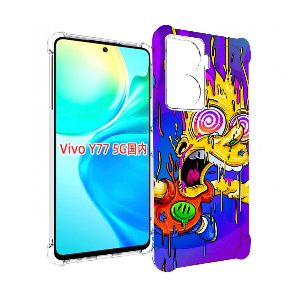 Чехол MyPads Барт-арт-стрит для Vivo Y77 5G, Прозрачный, Tocco