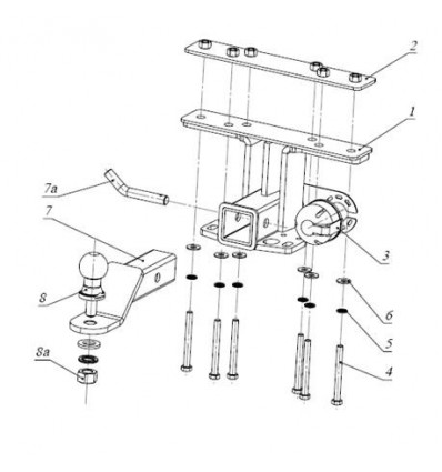 Фаркоп Nissan Pathfinder 2004-2014 съемное крепление шара под американский квадрат, FA 0412-E
Фаркоп Nissan Pathfinder 2004-2014 съемное крепление шара под американский квадрат, FA 0412-E