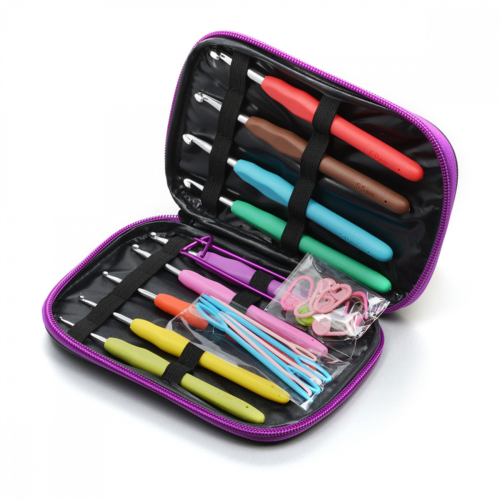 Набор алюминиевых крючков Maxwell Colors с эргономичной ручкой 2.0-6.0 мм, Разноцветный, Набор крючков Maxwell_большой
Набор алюминиевых крючков Maxwell Colors с эргономичной ручкой 2.0-6.0 мм, Разноцветный, Набор крючков Maxwell_большой