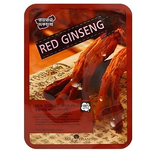 May Island Маска для лица тканевая с красным женьшенем - Real essence mask pack red ginsen
May Island Маска для лица тканевая с красным женьшенем - Real essence mask pack red ginsen