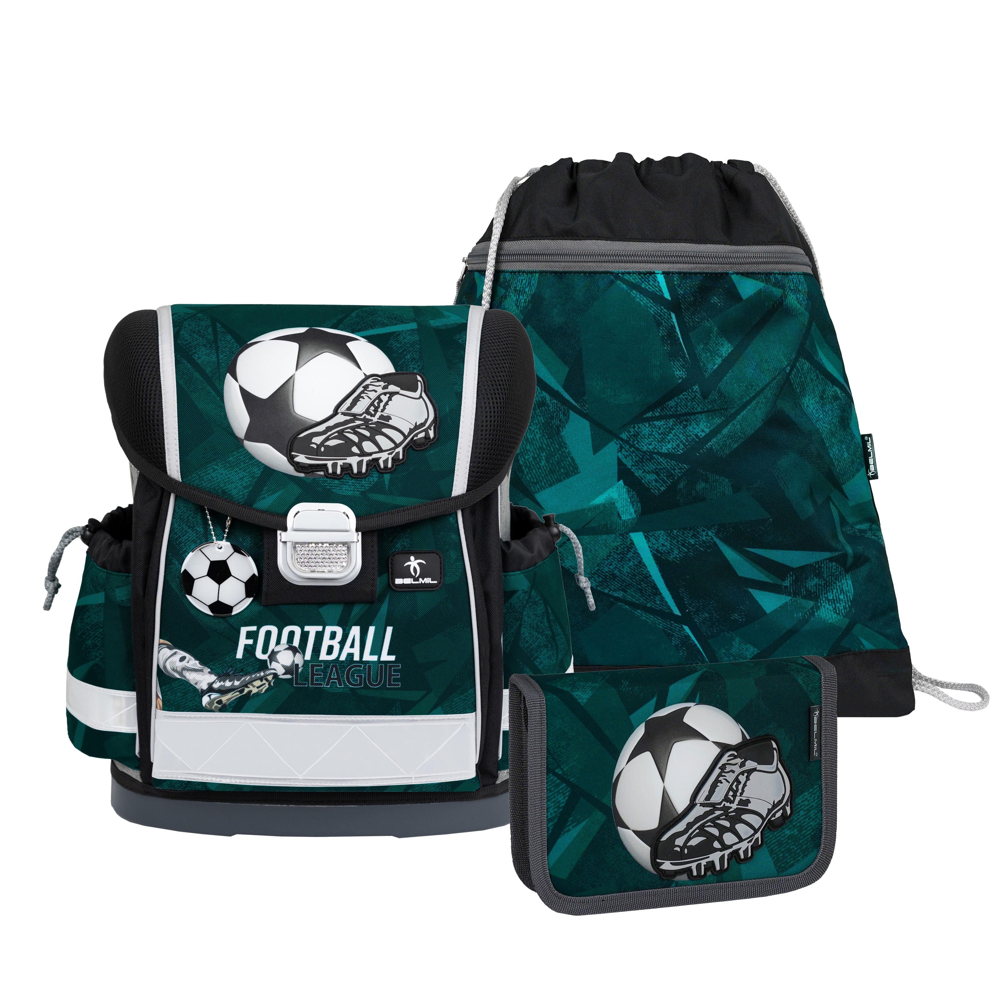 Школьный ранец Belmil Classy "FOOTBALL" с наполнением, серия 403-13-25-SET, Бирюзовый, FOOTBALL с наполнением
Школьный ранец Belmil Classy "FOOTBALL" с наполнением, серия 403-13-25-SET, Бирюзовый, FOOTBALL с наполнением