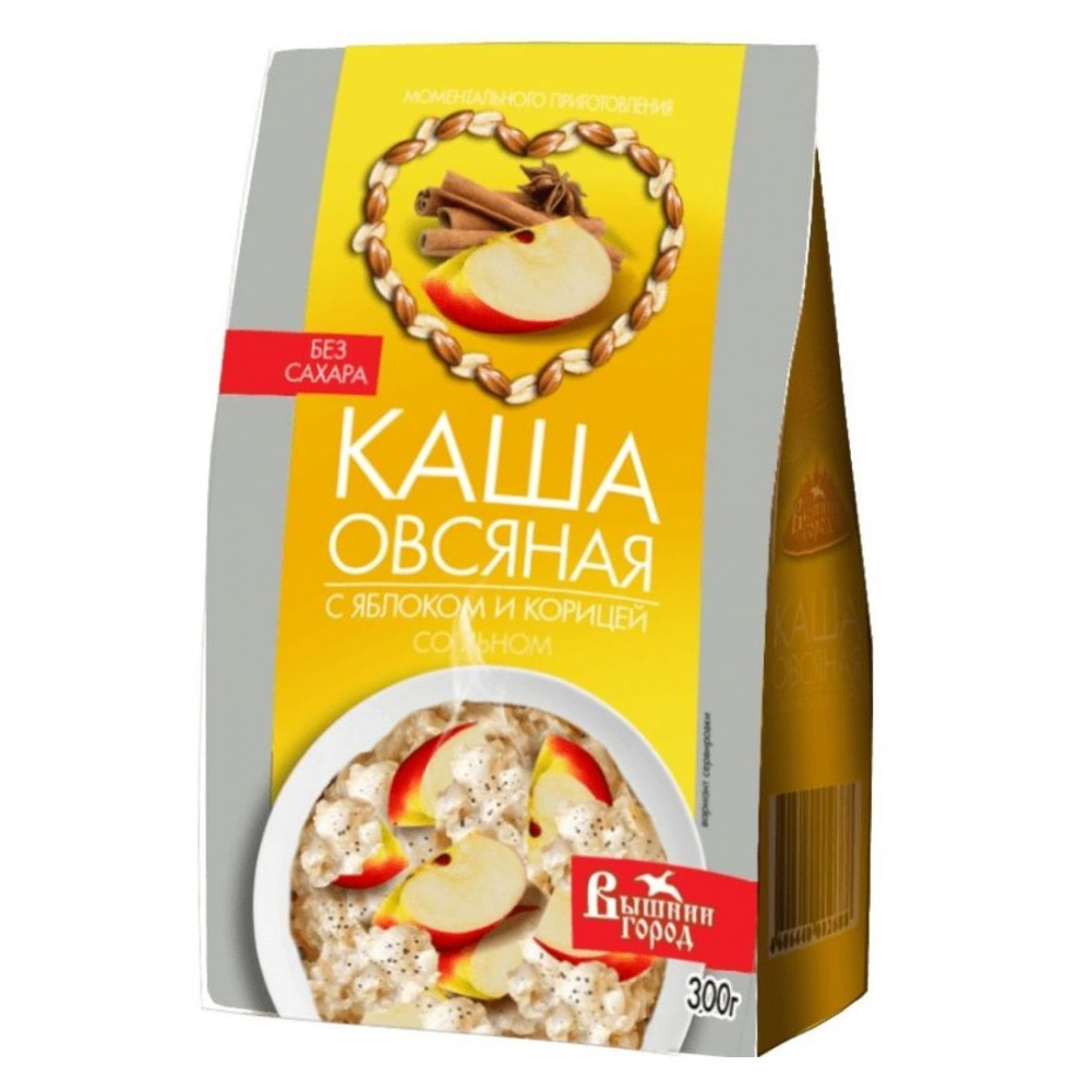 Каша овсяная Вышний город С яблоком и корицей со льном, моментального приготовления, 300 г
Каша овсяная Вышний город С яблоком и корицей со льном, моментального приготовления, 300 г
