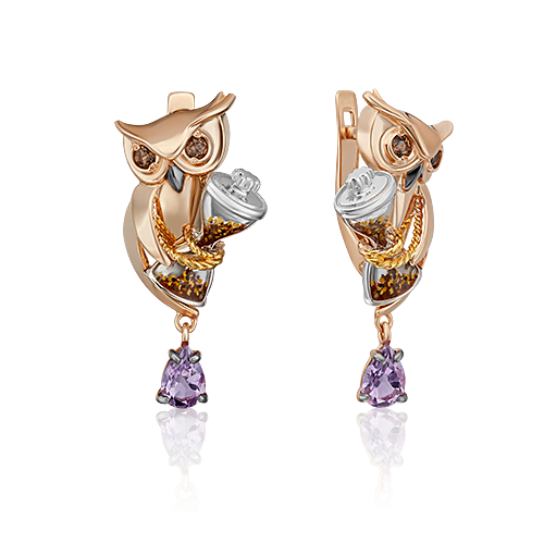 Серьги из красного золота с аметистом/раухтопазом PLATINA jewelry 02-4874-00-716-1140, 02-4874-00-716-1140
Серьги из красного золота с аметистом/раухтопазом PLATINA jewelry 02-4874-00-716-1140, 02-4874-00-716-1140