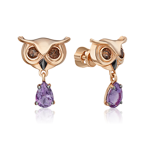 Серьги подвески из золота с аметистом/раухтопазом PLATINA jewelry 02-4876-00-716-1110, 02-4876-00-716-1110
Серьги подвески из золота с аметистом/раухтопазом PLATINA jewelry 02-4876-00-716-1110, 02-4876-00-716-1110