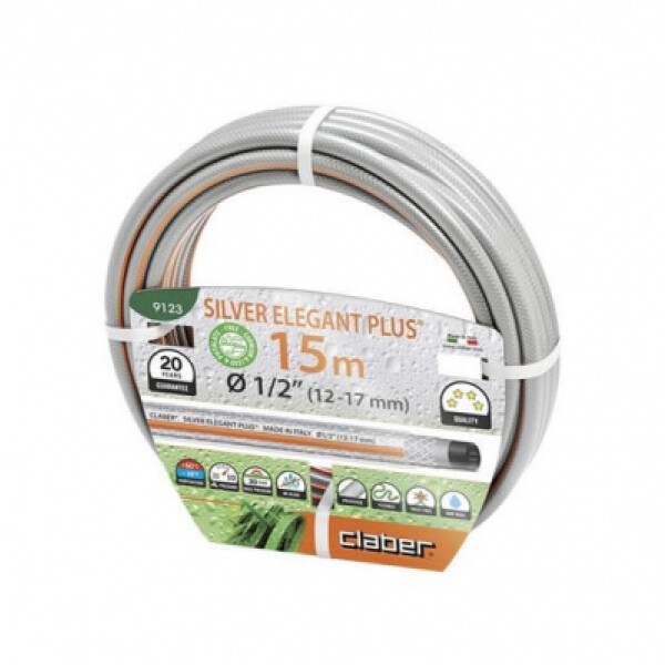 Шланг поливочный Claber Silver Elegant Plus 1/2 12-17мм 15 м, Серый, Silver Elegant Plus
Шланг поливочный Claber Silver Elegant Plus 1/2 12-17мм 15 м, Серый, Silver Elegant Plus
