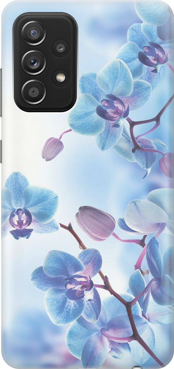 Силиконовый чехол на Samsung Galaxy A52 с принтом "Голубые орхидеи", Голубой;серый, 537
Силиконовый чехол на Samsung Galaxy A52 с принтом "Голубые орхидеи", Голубой;серый, 537