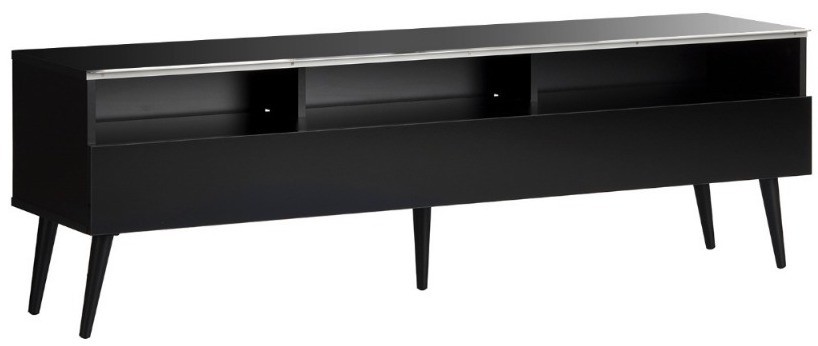 фото Тумба под телевизор приставная sonorous vl 1600 blk blk rtr 160х40х44 см, черный