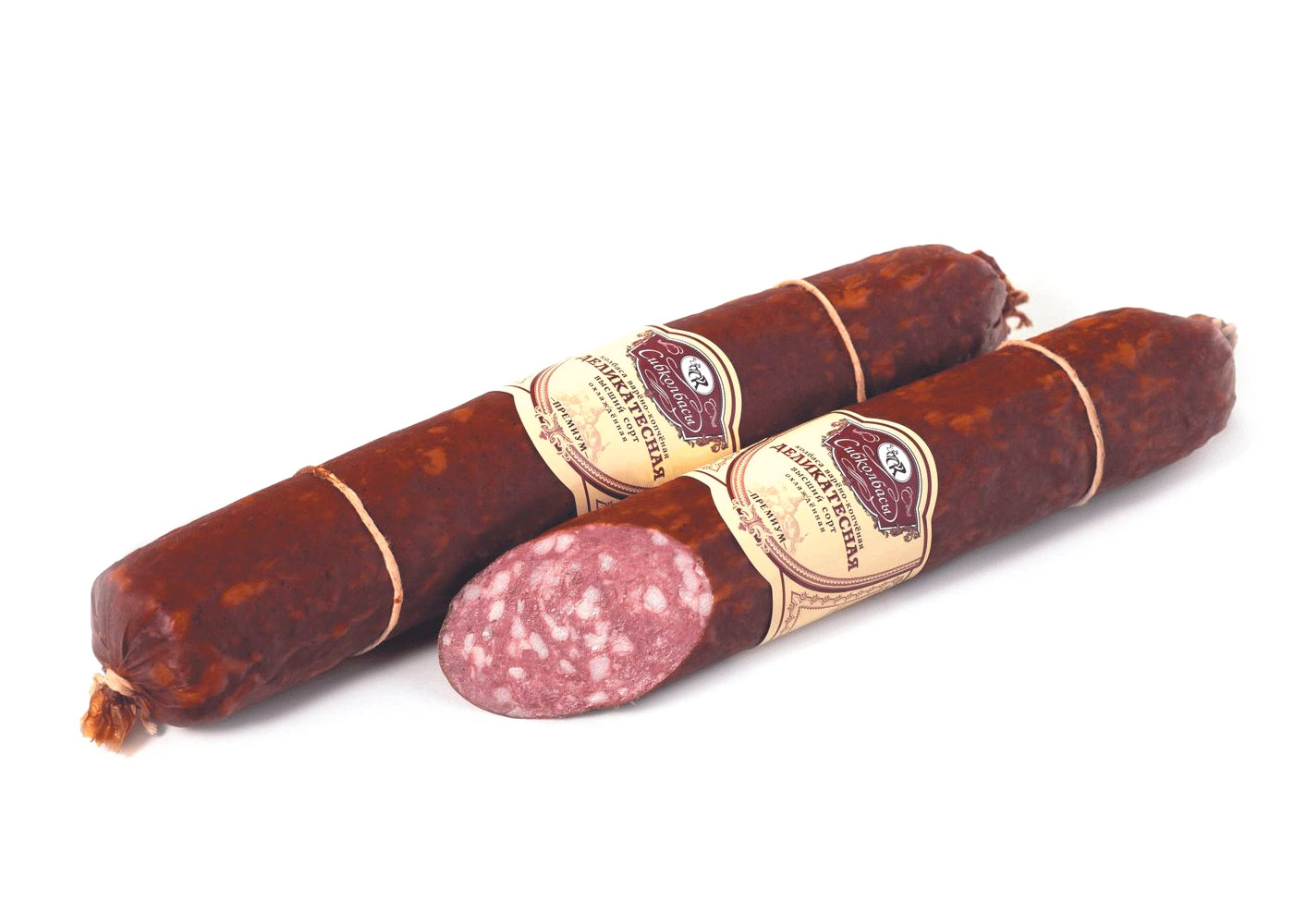 Колбаса Сибколбасы Деликатесная варено-копченая +- 1 кг
Колбаса Сибколбасы Деликатесная варено-копченая +- 1 кг