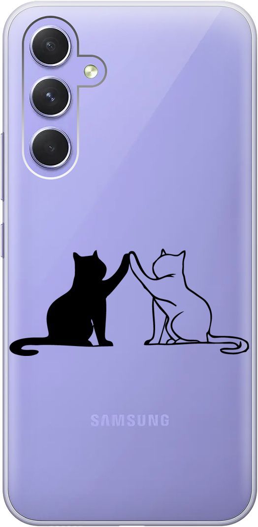 Силиконовый чехол на Samsung Galaxy A54 5G "Cats" прозрачный, Прозрачный;черный, 158766
Силиконовый чехол на Samsung Galaxy A54 5G "Cats" прозрачный, Прозрачный;черный, 158766