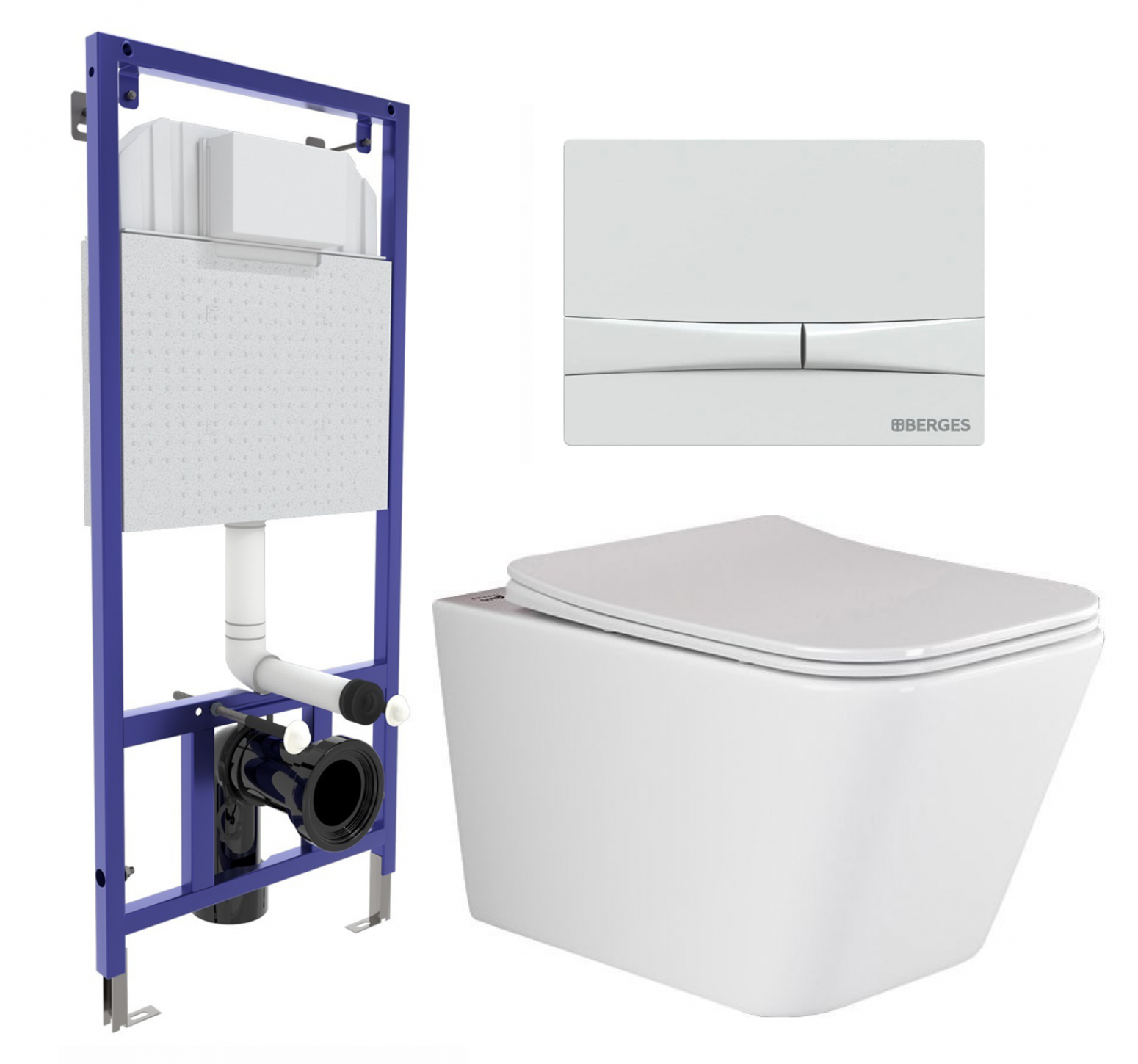 Комплект: инсталляция Berges Wasserhaus Novum + унитаз Metric Rimless + кнопка, 565380
Комплект: инсталляция Berges Wasserhaus Novum + унитаз Metric Rimless + кнопка, 565380